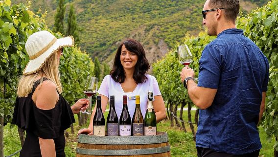 Klassische Queenstown-Weintour: 3 Weingutbesuche, Höhlenbesichtigung & Käse