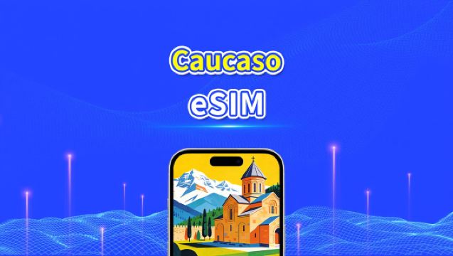 eSIM Caucaso | Georgia/Armenia/Azerbaigian | Pacchetto dati giornaliero/totale | 1–30 giorni | Fatturazione 24 ore | QR Code