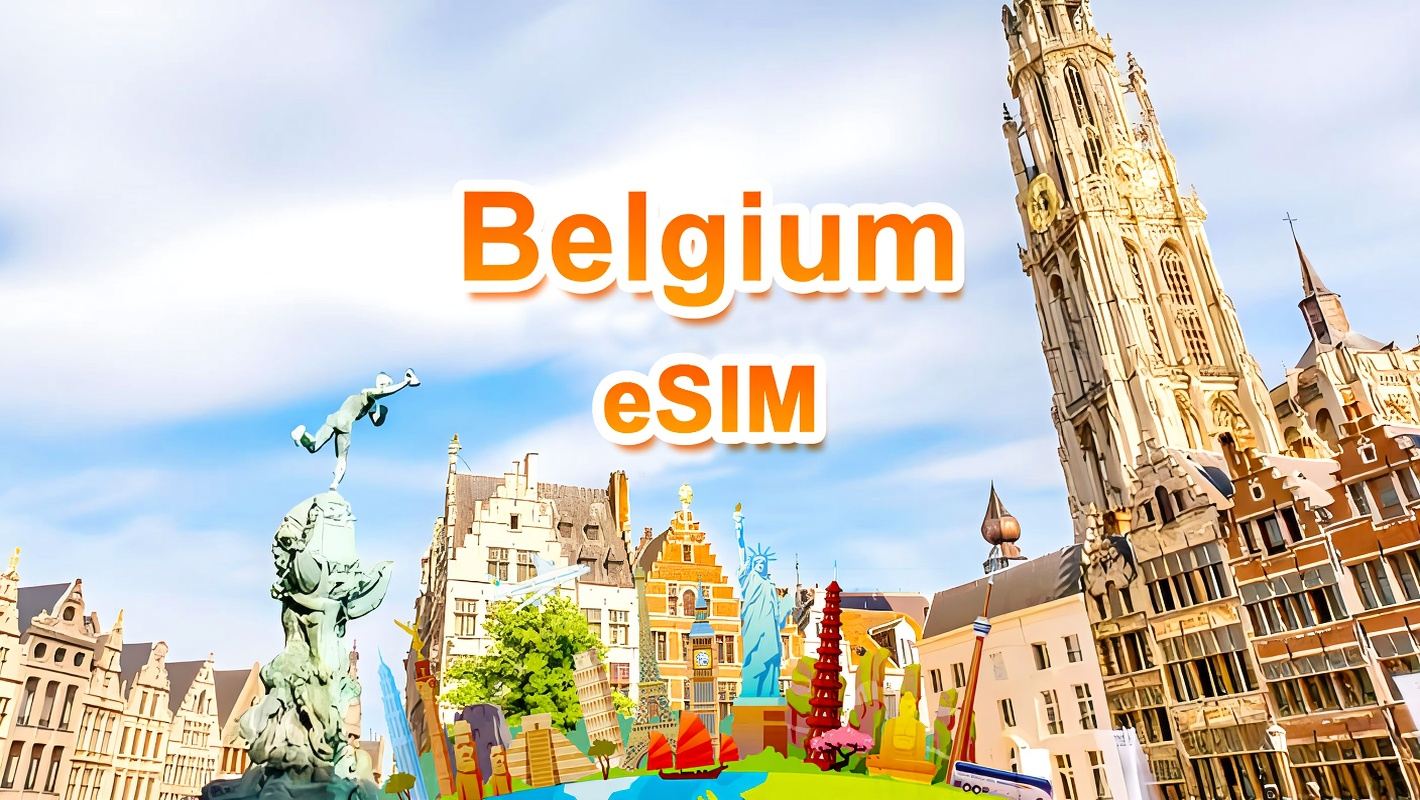 eSIM 5G de Bélgica | Paquete completo | Total 1-30 GB | Duración 3-30 días | Sistema 24 horas | QR code