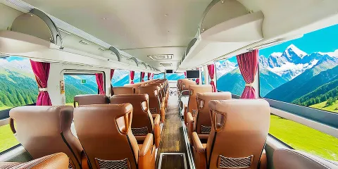 成都-四姑娘山出發 接駁車【2+1豪華保姆】去程·返程可選|正規車輛·舒適空調/豪華保姆2+1大巴可選