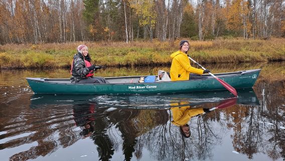 Levi: Northern Lights Canoe Tour