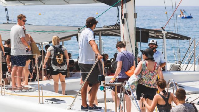 Lloret de Mar: Catamaran Sailing Cruise with BBQ and Drinks