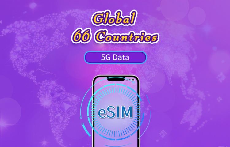 Global (66 countries) | 4G/5G eSIM | Total Package | 1-7 days | 24H Billing | Real-Name Auth Required (Hong Kong & Taiwan) | QR code