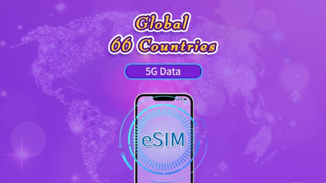 Global (66 countries) | 4G/5G eSIM | Total Package | 1-7 days | 24H Billing | Real-Name Auth Required (Hong Kong & Taiwan) | QR code