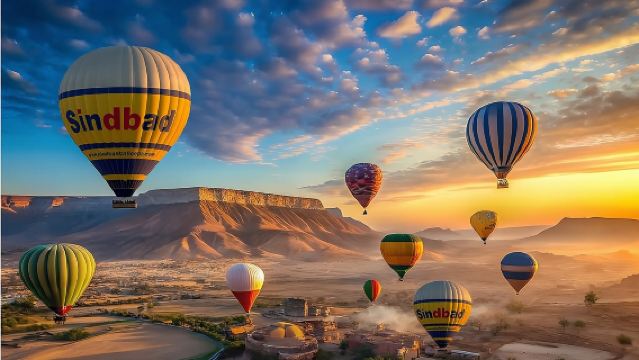 Khinh khí cầu tại Luxor, Ai Cập ngắm nhìn Thung lũng các vị vua, Đền Karnak, Sông Nile, Đền Nữ hoàng và bình minh đầu tiên