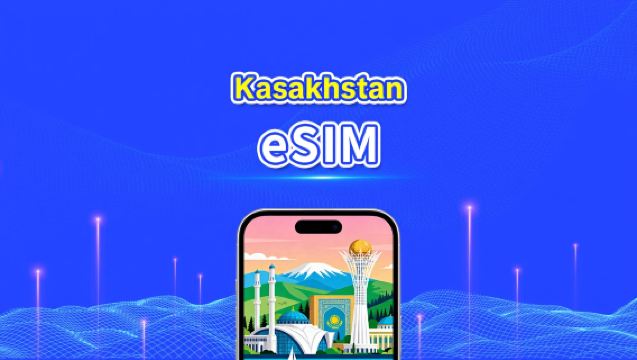 Kasakhstan eSIM | 4G | Højhastighedsdata | Daglig pakke/datapakke | 24 timer | 1-30 dage | QR-kode