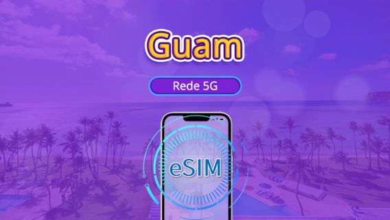 Guam | eSIM 5G | Compatível com Google Maps e ChatGPT | Pacote diário/de dados | Cobrança por 24 horas | 1-30 dias | Código QR