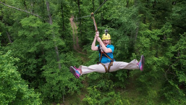 Zipline-Tour in kleiner Gruppe in Hot Springs