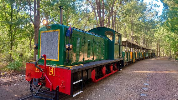 パース：ドウェリンガップ列車、トレイル、ウッドファイヤーデリシャスツアー