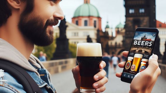 Prague self-guided audio tour with beer exhibition