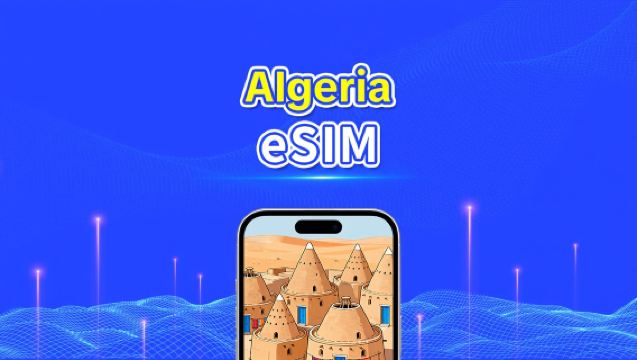 Algerian eSIM | 4G | Nopea data | 24 tuntia | Valittavissa 1–30 päivää | QR-koodi