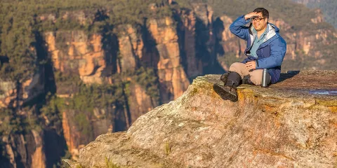 悉尼出發藍山野生袋鼠與日落之旅-附氣泡酒