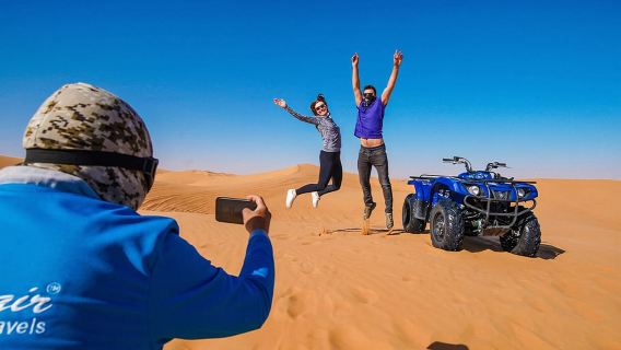 Dubai: Adventure Quad Bike Safari, Camel Ride & Refreshment