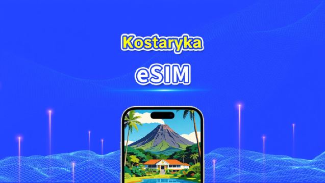 eSIM Kostaryka | 4G | Pakiet dzienny/pakiet danych | Szybki internet | 24 godziny | 1-30 dni | Kod QR