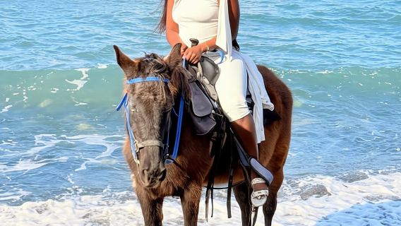 Akrotiri: Excursión de un día a caballo con guía hasta una playa