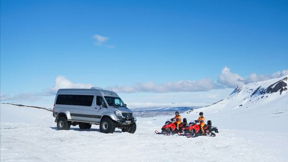 Iceland Golden Circle + Snowmobile Experience di Glasier Langjökull (Termasuk Pengangkutan dari Bandar)