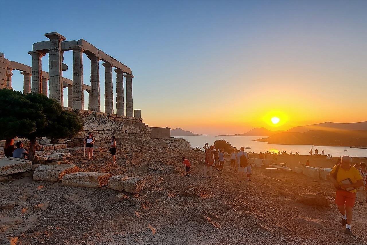 Temple of Poseidon and Cape Sounion Sunset Tour with Audio Guide