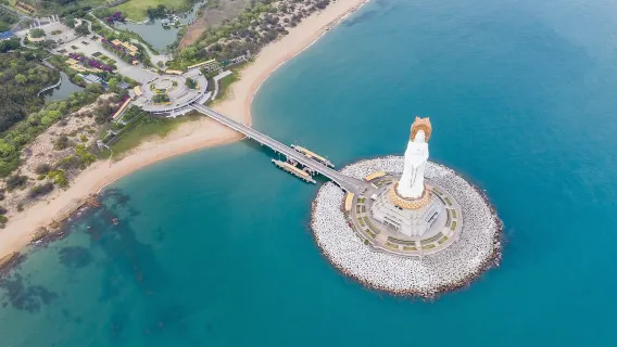 [Privat lille gruppetur] Dagsrejse til Sanya med Nanshan Havguanyin, Kokospalme Drømmepromenade, Sanya by og Luhuitou
