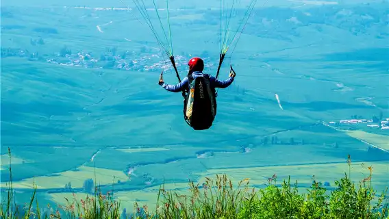長春吉林雙陽太平滑翔傘飛行營地(鷹之翼航空)滑翔傘飛行體驗【專業教練帶飛+贈送GOPRO影片拍攝】