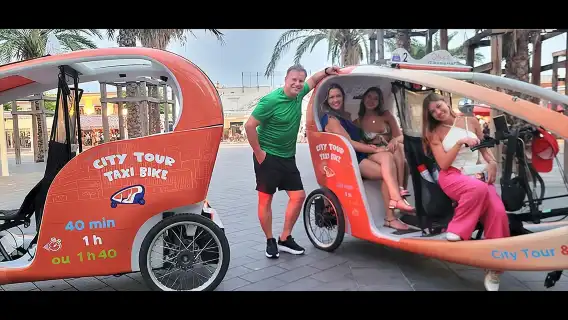 Nice: Visit of Nice by electrically assisted bike taxi 1 hour.