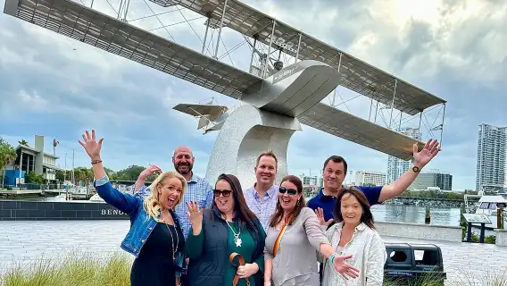 Guided St. Pete Sightseeing Tour in Deluxe Street Legal Golf Cart