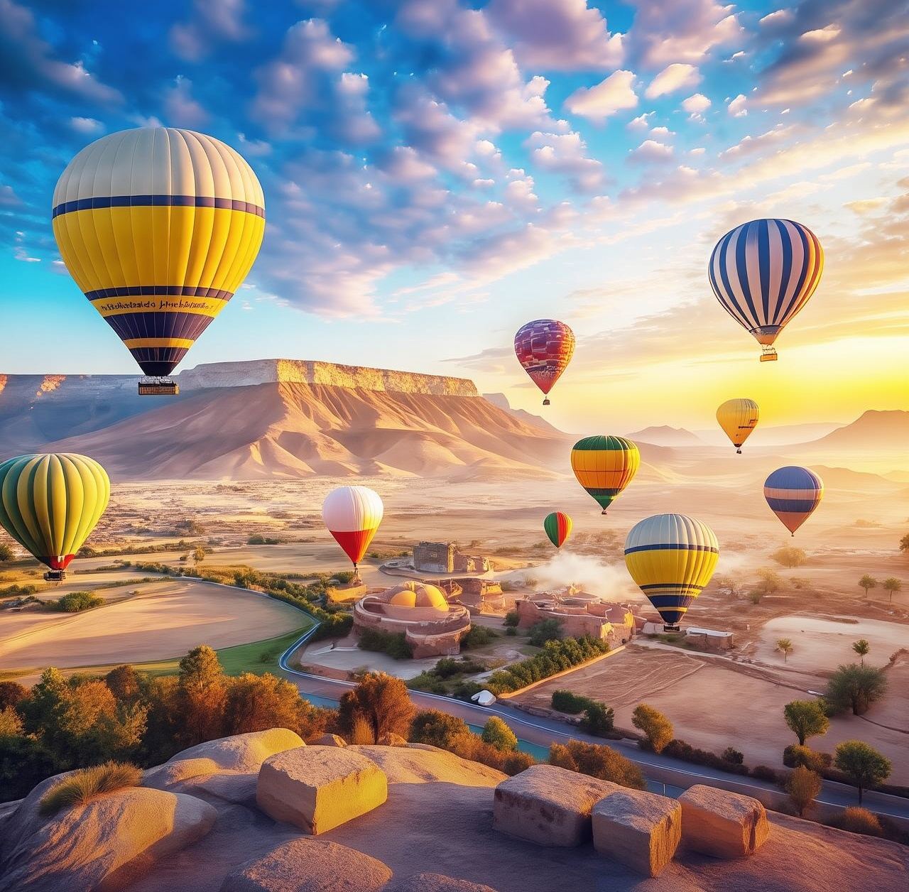 Mongolfiera a Luxor, Egitto: vista aerea della Valle dei Re, del Tempio di Karnak, del Tempio della Regina del Nilo e ammirare l'alba per primi