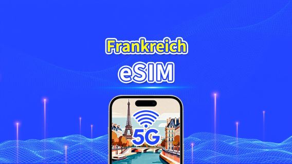 Frankreich eSIM | Highspeed-Daten | 5G/4G | Tages-/Datenpaket | 24 Stunden | 1–30 Tage | QR-Code