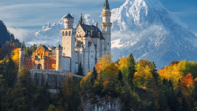 Munich, Jerman pergi-balik: Istana Neuschwanstein + Oberammergau + Pekan Füssen | Lawatan bebas dengan sewaan peribadi berbahasa Cina