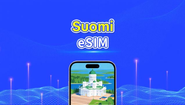 Suomen eSIM | 5G/4G | Nopea data | 24 tuntia | Valittavissa 1–30 päivää | QR-koodi
