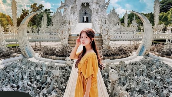 【サマーセール】チェンマイ ワット ローンクン+バーンダム博物館+ブルーテンプル ワンデーツアー|カヤン族/カフェ付き