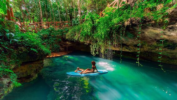Small-Group 3 Cenotes Adventure and Tequila Tasting