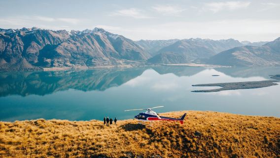 Milford Sound, Queenstown, New Zealand 4-hour helicopter tour + cruise + snow mountain landing
