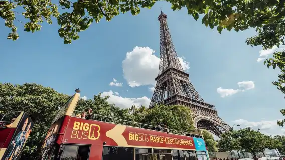 Europe Travel France Paris City Hop-on Hop-off Bus 1/2-Day Pass (Chinese Audio Guide + Covers Major City Attractions)