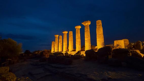 Agrigente : Visite au coucher du soleil avec service d'entrée rapide à la Vallée des Temples
