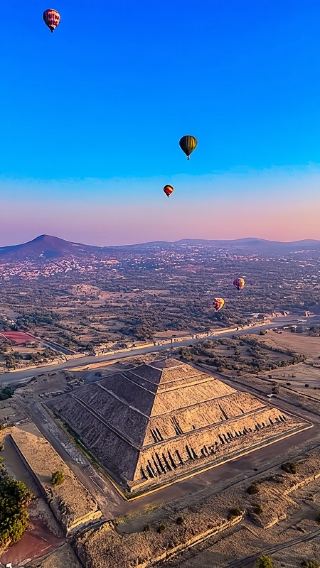 Mexico city hot air balloon ride experience at zona arqueologica teotihuacan with optional visit to the site church
