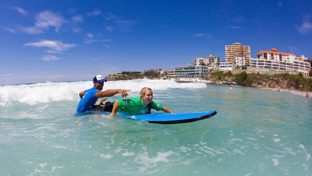 Surfing Lessons on Sydney's Bondi Beach