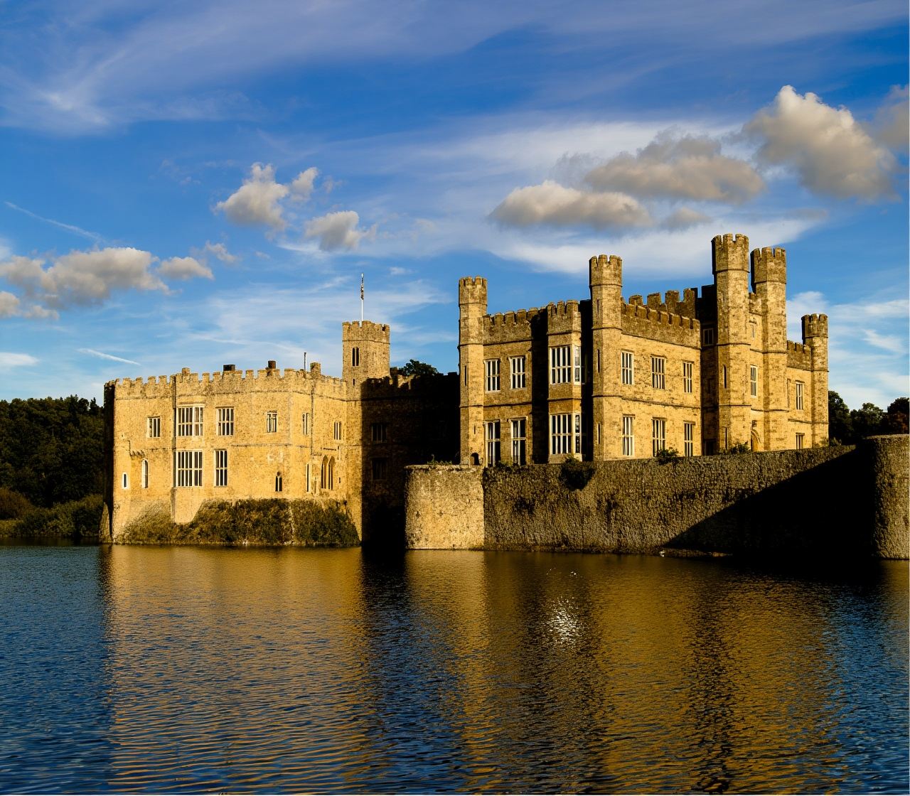 UK Leeds Castle + Canterbury Cathedral + White Cliffs of Dover 1-day tour | Thousand-year-old water castle