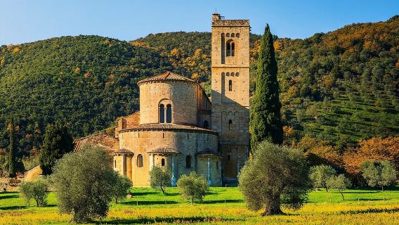 Tagesausflug Orcia-Tal, nach Pienza, Montalcino und zum Brunello-Tempel mit Weinprobe in Italien