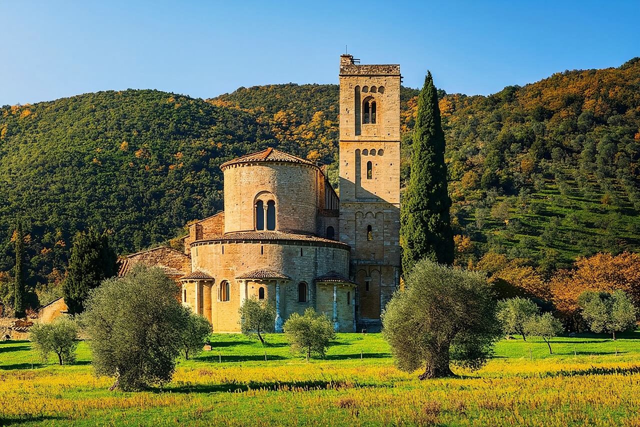 1-day tour of Val d'Orcia, Pienza, Montalcino, and Brunello Shrine with wine lunch in Italy