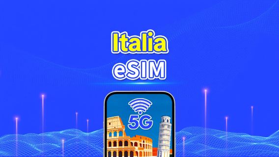 Italia eSIM | Nopea nettiyhteys | 5G/4G | Päiväpaketti/datapaketti | 24 tuntia | 1–30 päivää | QR-koodi