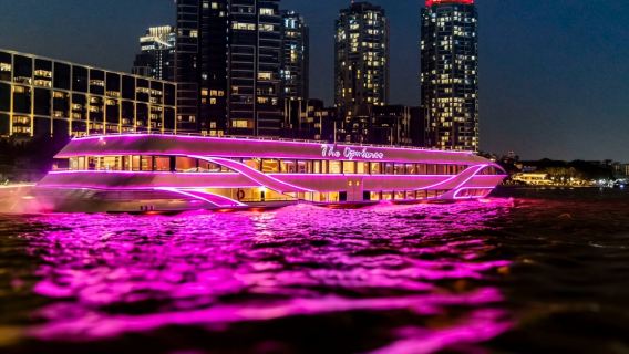 オピュレンス号 The Opulence ナイトクルーズ【豪華国際ビュッフェ付/ジャズ&クラシック演奏/チャオプラヤー川の壮大な夜景】