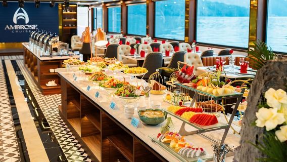 Chuyến đi trong ngày sang trọng từ bến cảng đến vịnh Hạ Long/ Bữa trưa tự chọn/ Chèo thuyền kayak