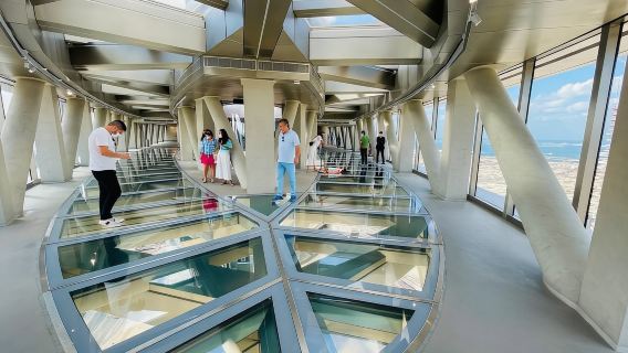 Dubai Sky View Glass Slide tour & Marina Dhow Dinner Cruise with Private Transfers