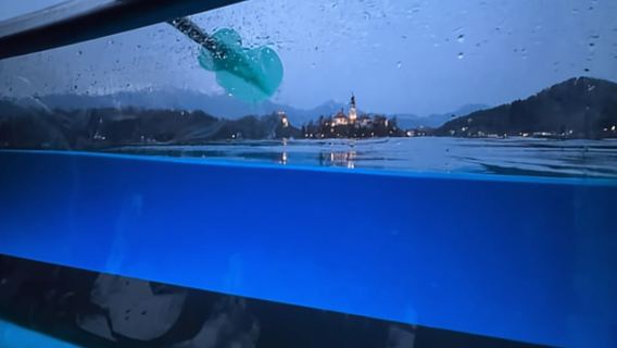 Bled: Geführte Kajaktour in einem transparenten Kajak