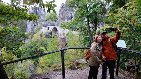 Scenic Bastei Bridge with Boat Tour & Lunch from Dresden