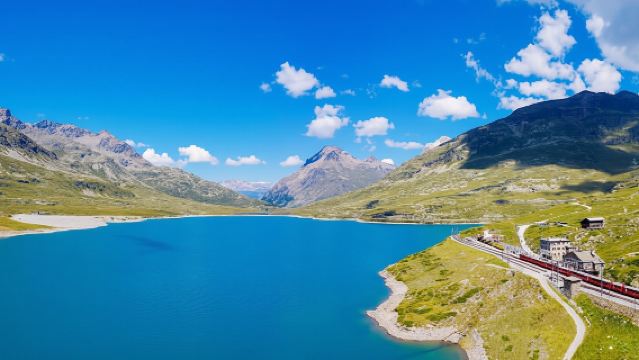 From Milan: Bernina Train Guided Tour to St. Moritz