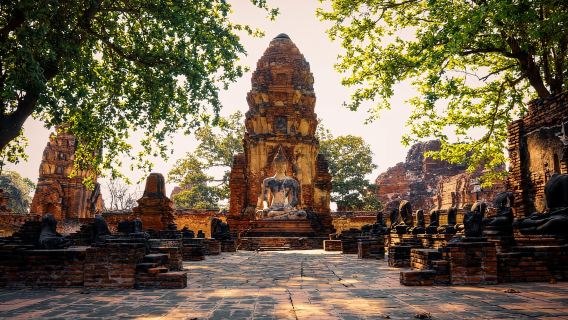 Da Bangkok: tour dei templi di Ayutthaya e della galleria della rimessa delle barche
