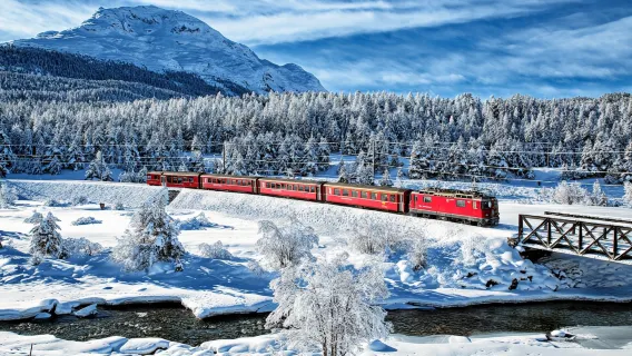St. Moritz and Bernina Express Tour from Milan, Italy (Second Class)