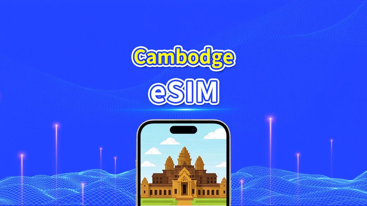 Cambodge eSIM | 4G | Forfait données quotidien/total | 1–30 jours | Facturation à la journée naturelle | Code QR