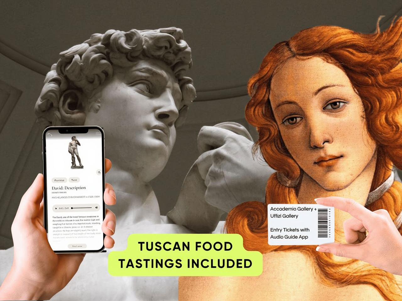 Florence: Uffizi & Accademia Priority Tickets with Audio App